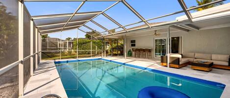 Indoor pool, a heated pool