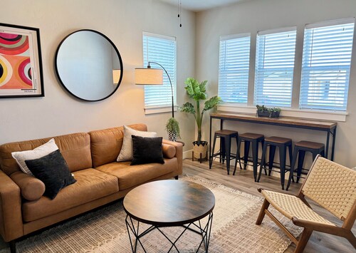 Stylish home with fenced pet yard and garage, 900’ from Greenbelt!