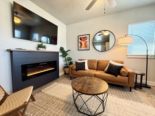 Stylish home with fenced pet yard and garage, 900’ from Greenbelt!