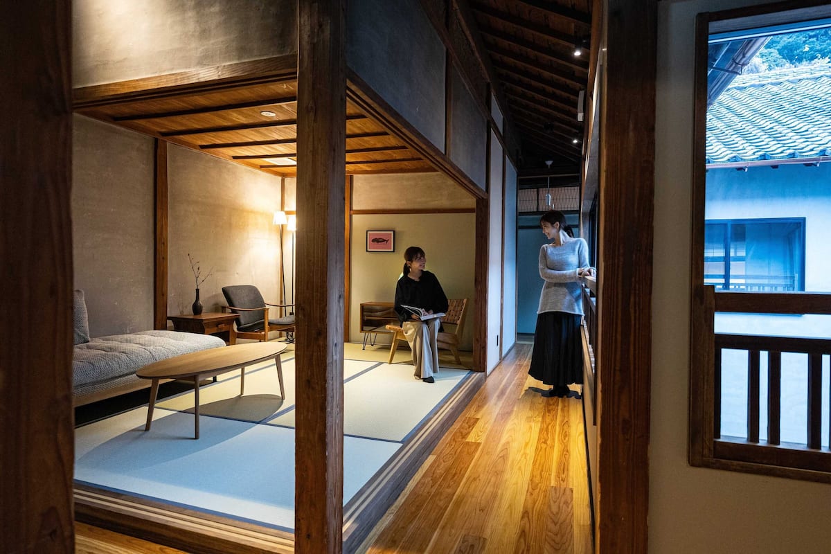 Rom i japansk stil, anneks (Yonekatsu Bettei,Private 2nd Floor) | Skrivebord, wi-fi (inkludert) og sengetøy