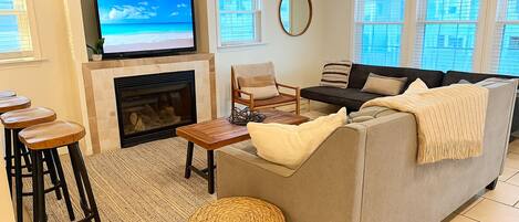 TV connectée, cheminée