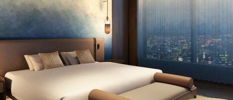 Suite King, Non Smoking | Premium bedding, down comforters, in-room safe, desk