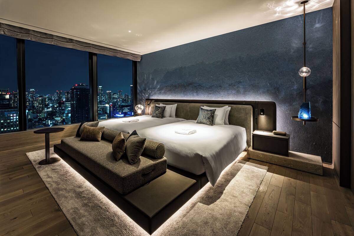 Kamar Twin, Bebas Asap Rokok (Suite) | Seprai premium, selimut bulu angsa, brankas, dan meja kerja