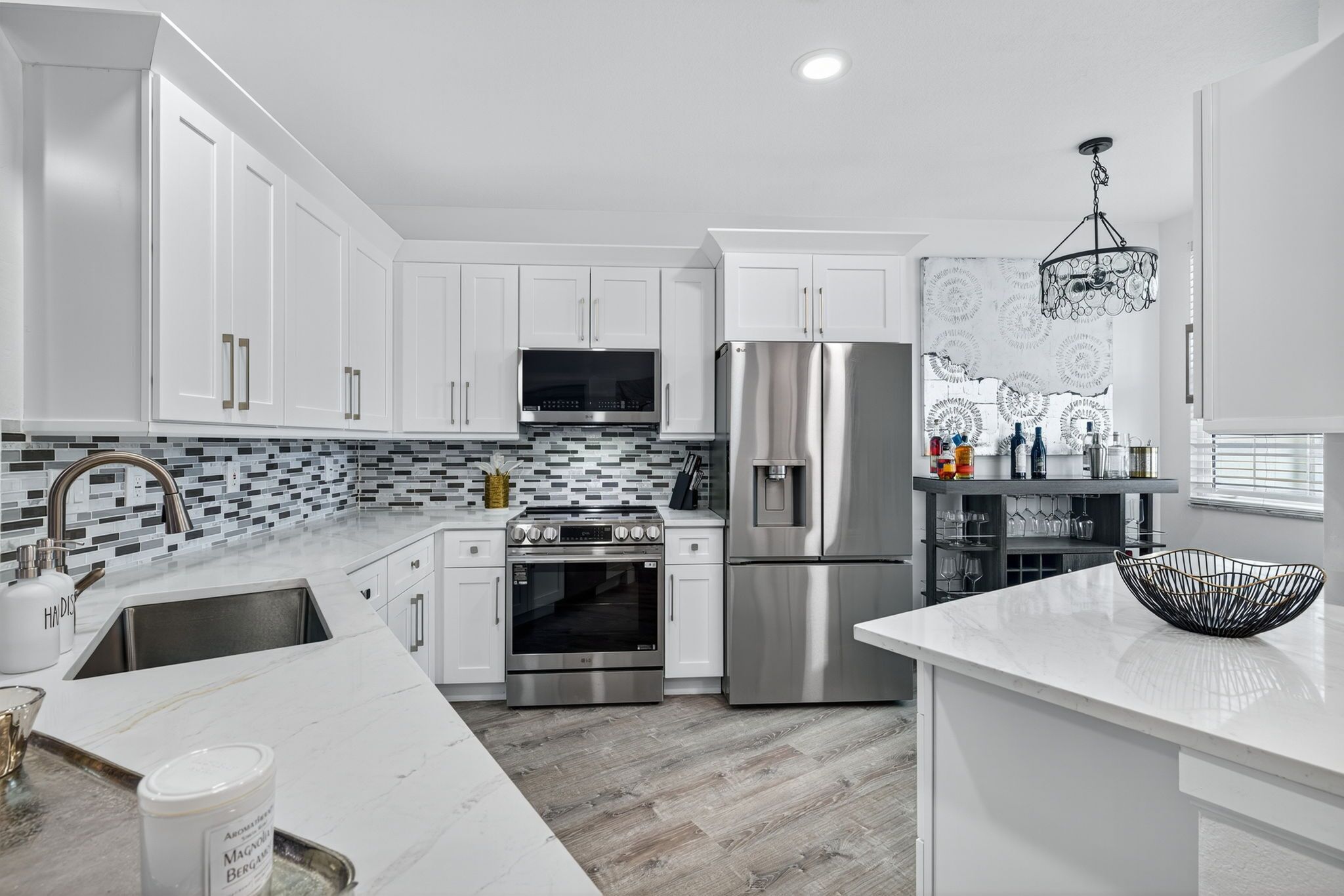 Microwave, oven, stovetop, dishwasher