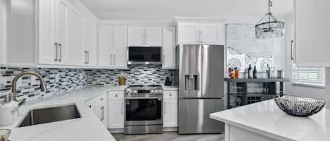 Microwave, oven, stovetop, dishwasher