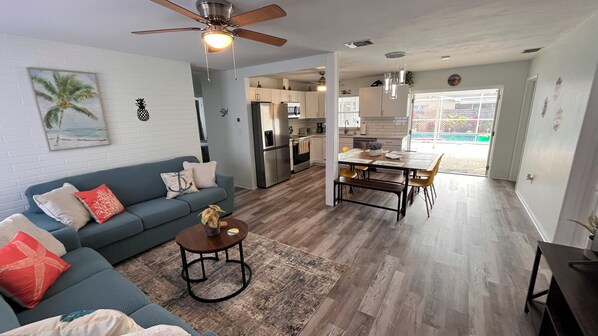 Smart TV, table football, ping pong