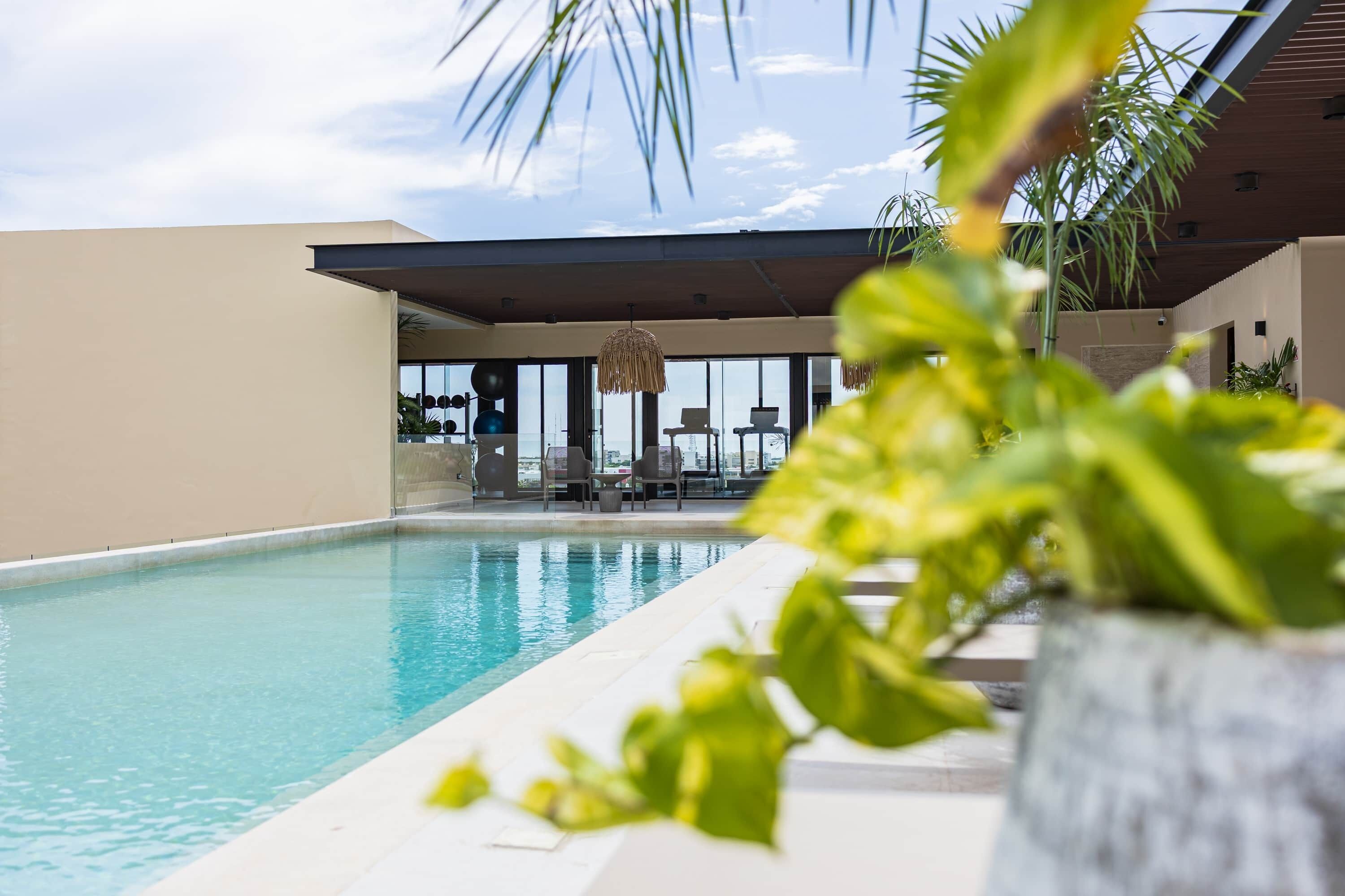 A heated pool