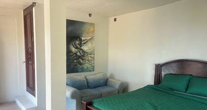 The "Chiclayo Suit" has a terrace that ends in the beach, and facing the pool.