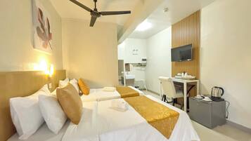 Desk, rollaway beds, free WiFi, bed sheets