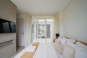 Biệt thự tiện nghi đơn giản, 2 phòng ngủ | Bộ trải giường bằng vải cotton Ai Cập, bộ đồ giường cao cấp 