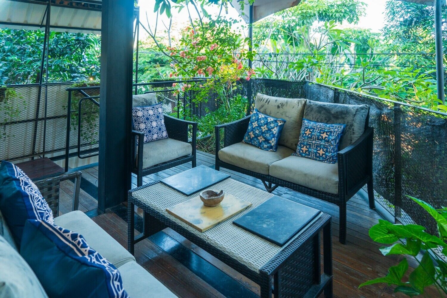 Luxury Villa, Balcony, Pool View | Living area | LED TV