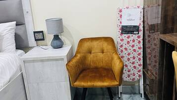 Standard Apartment, Garden View | In-room safe, desk, laptop workspace, iron/ironing board