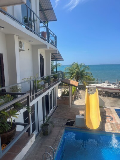 The "Sullana suite"is located facing the swimming pool.