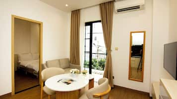 Apartamento Deluxe, 1 habitación, cocina | Zona de estar