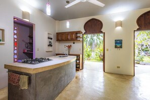 Private kitchen - Casa Maroc Jungle Escape with Yoga Shala in Montezuma |Tropical Garden. (Montezuma)