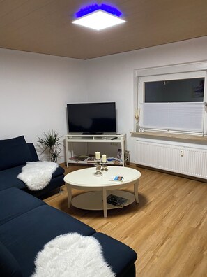 TV - Dreiflüsse vacation apartment with parking, garage and WiFi near the old town (Hann. Münden)