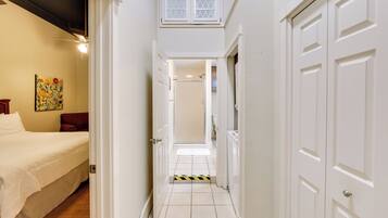 1 bedroom, desk, iron/ironing board, internet