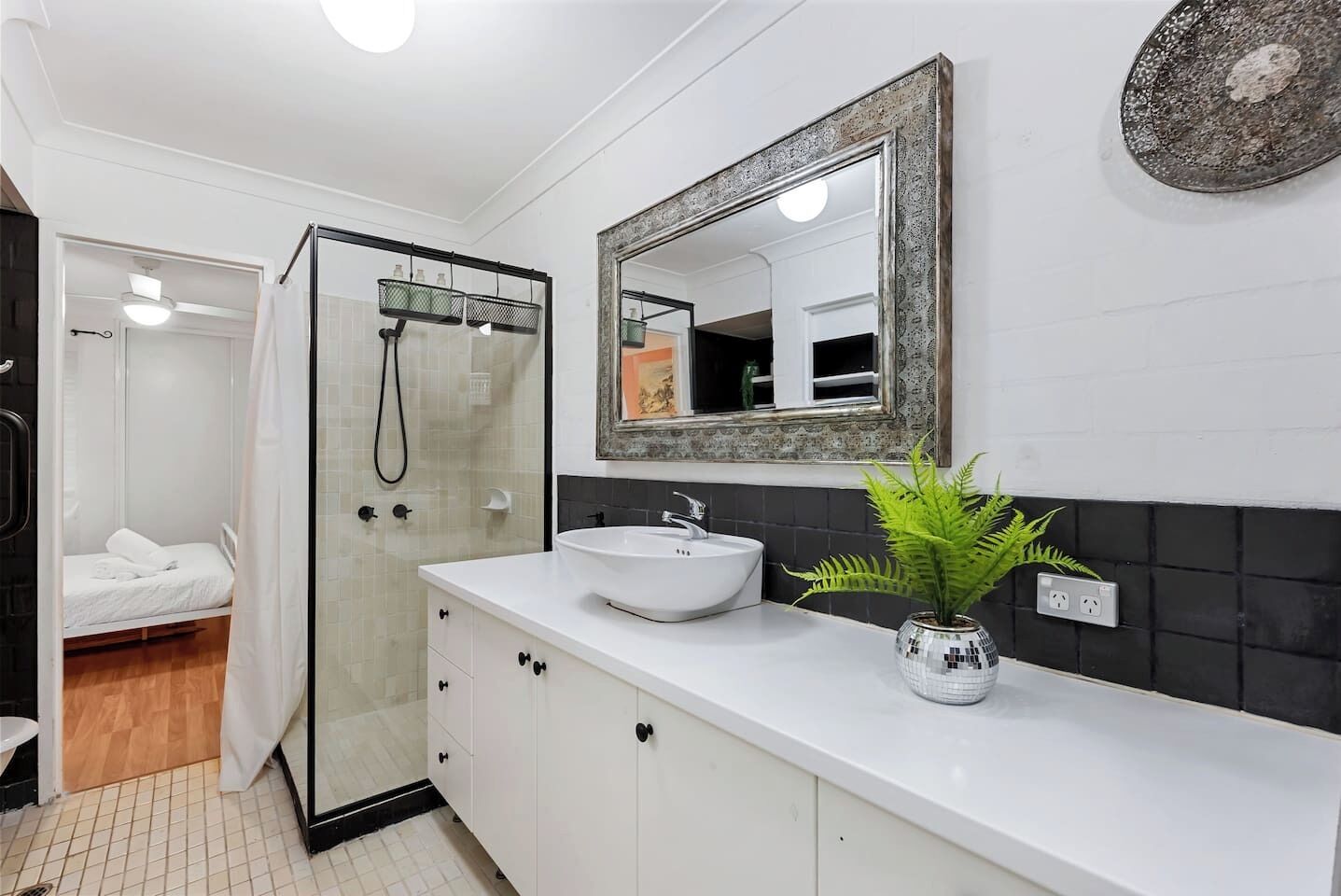 Hair dryer, towels