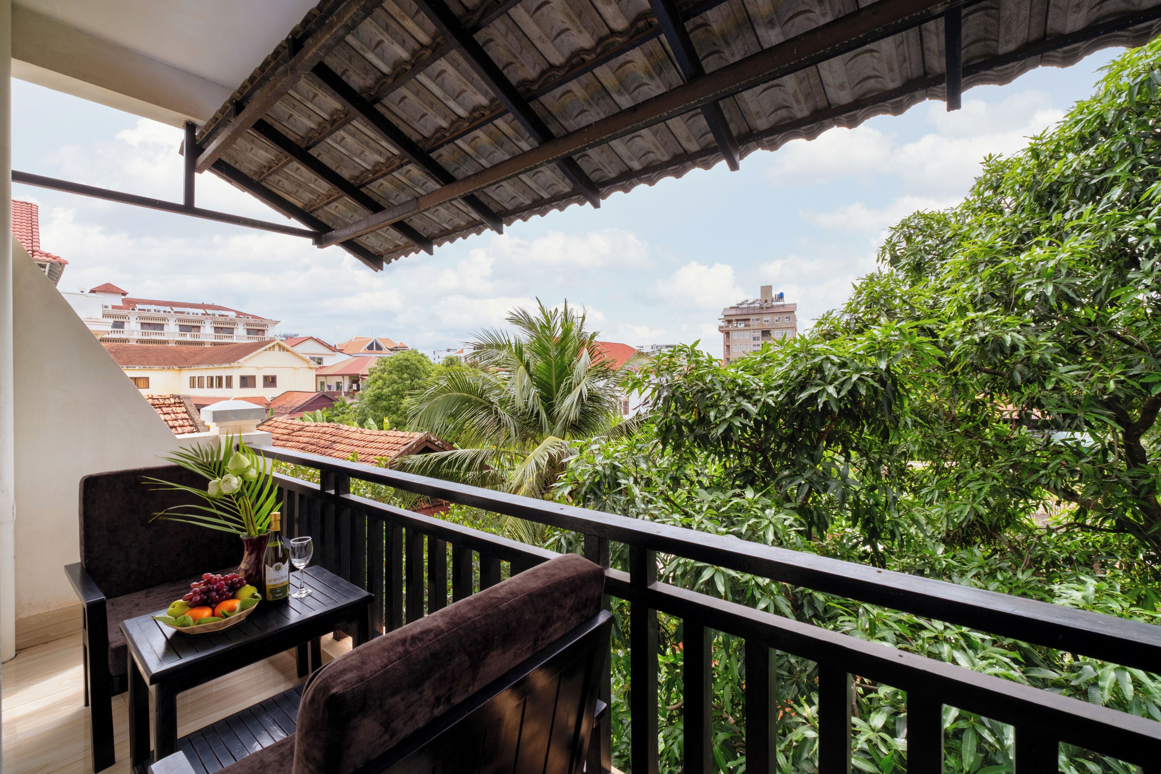 Deluxe Twin kamer, balkon, uitzicht op stad | Terras