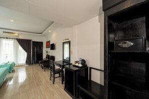 Family Triple Room, Balcony, City View | Bathroom | Hair dryer, bathrobes, slippers, towels - Khmer Angkor Residence (Siem Reap)