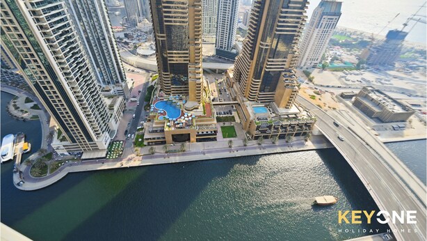 Deluxe Apartment, Sea View | Balcony view - Cayan Escape Lavish 1BR with Sea View  (Dubai)