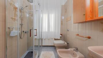 Shower, hair dryer, bidet, soap