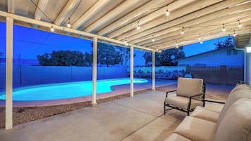 Outdoor pool, a heated pool