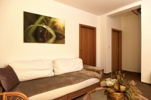 TV, fireplace - Haus Freigeist - Apartment gardenview (Thale)