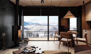 Casa de campo superior, lanai, vista a la montaña | Vista desde la habitación