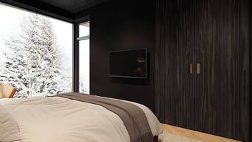 Luksus-småhus, lanai, fjellutsikt | Safe på rommet, blendingsgardiner, lydisolert og strykejern/-brett