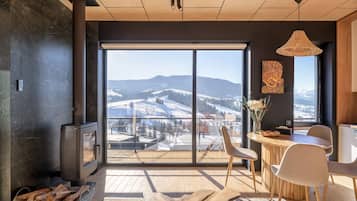 Superior-Ferienhaus, Veranda, Bergblick | Ausblick vom Zimmer