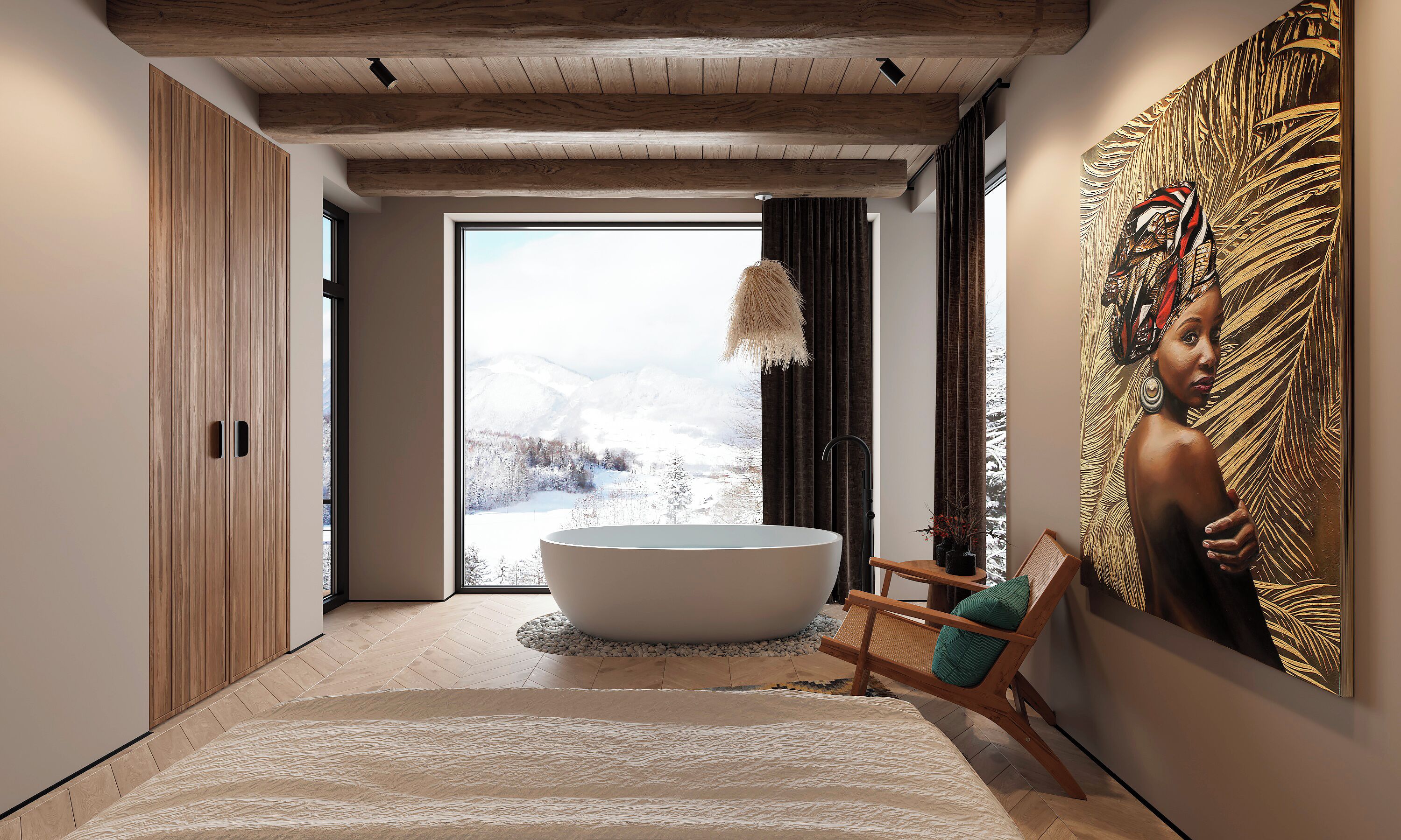 Casa de campo superior, lanai, vistas a la montaña | Caja fuerte, cortinas opacas, sistema de insonorización