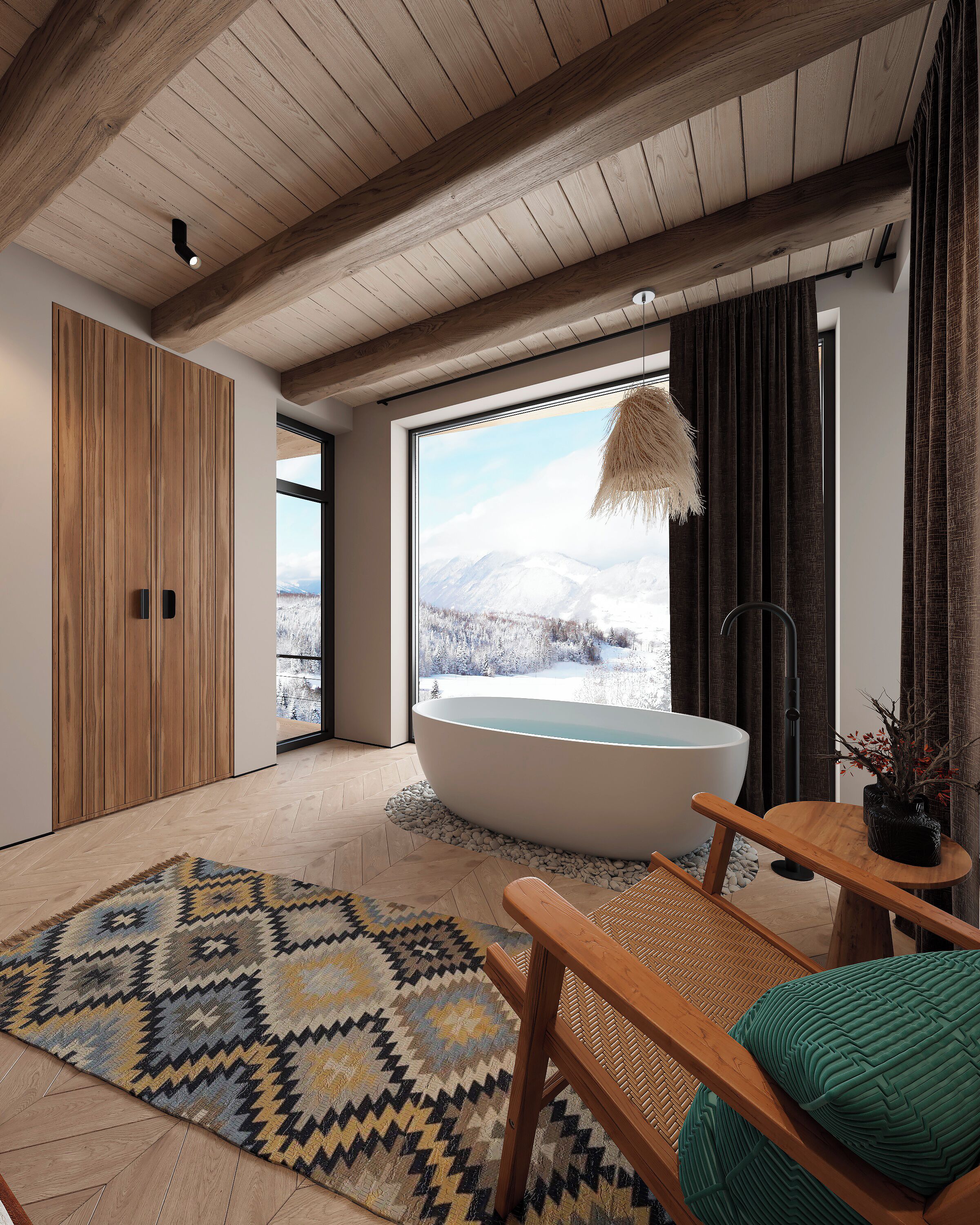 Casa de campo superior, lanai, vistas a la montaña | Caja fuerte, cortinas opacas, sistema de insonorización