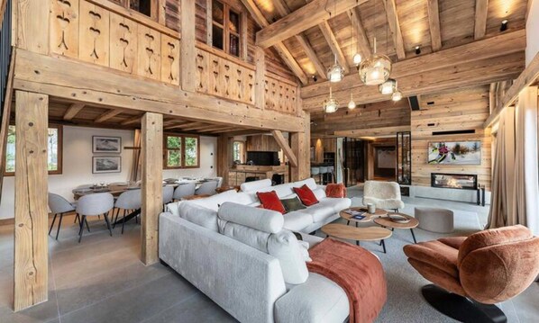 Fireplace - Chalet in Meribel With Spa & Ski Access (Les Allues)