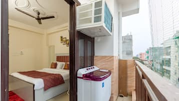 Luxury-Studiosuite, 2 Schlafzimmer, Stadtblick | Blick vom Balkon