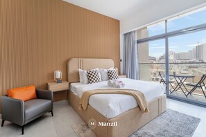 Departamento de lujo, balcón, vista a la ciudad | Cortinas blackout, tabla de planchar con plancha y wifi gratis 