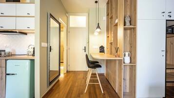 Superior Apartment, Balcony | Minibar, in-room safe, blackout drapes, iron/ironing board