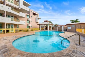 Outdoor pool - Tropical Sunset Penthouse • Rooftop & Hot Tub (Cabo Rojo)