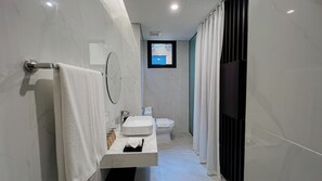 Standard Townhome, Balcony, City View | Bathroom | Shower, hair dryer, towels, soap - Lynntimes Thanh Thuy Wellness Resort (Thanh Thuy)