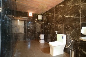 Superior Room, Patio, Resort View | Bathroom | Shower, hair dryer, towels, soap