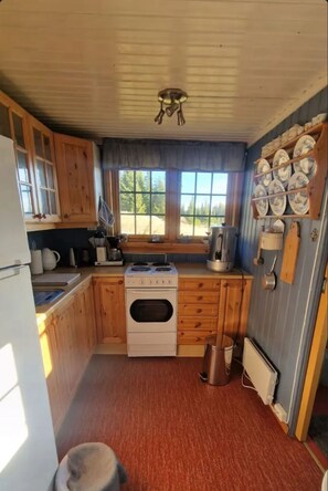 Private kitchen - Hogby historical cabin in Norway (Buskerud)