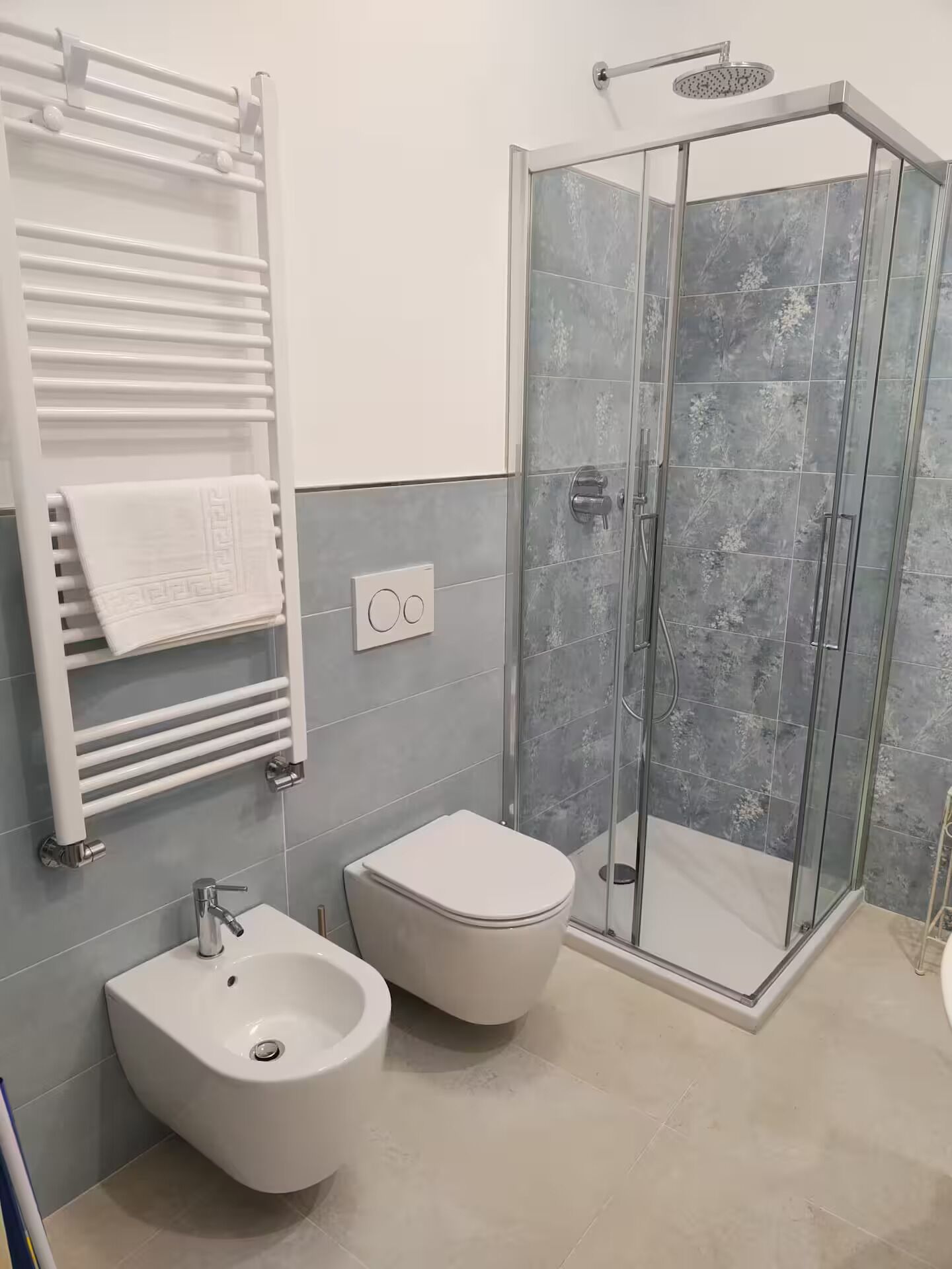 Dusche, Haartrockner, Bidet, Handtücher