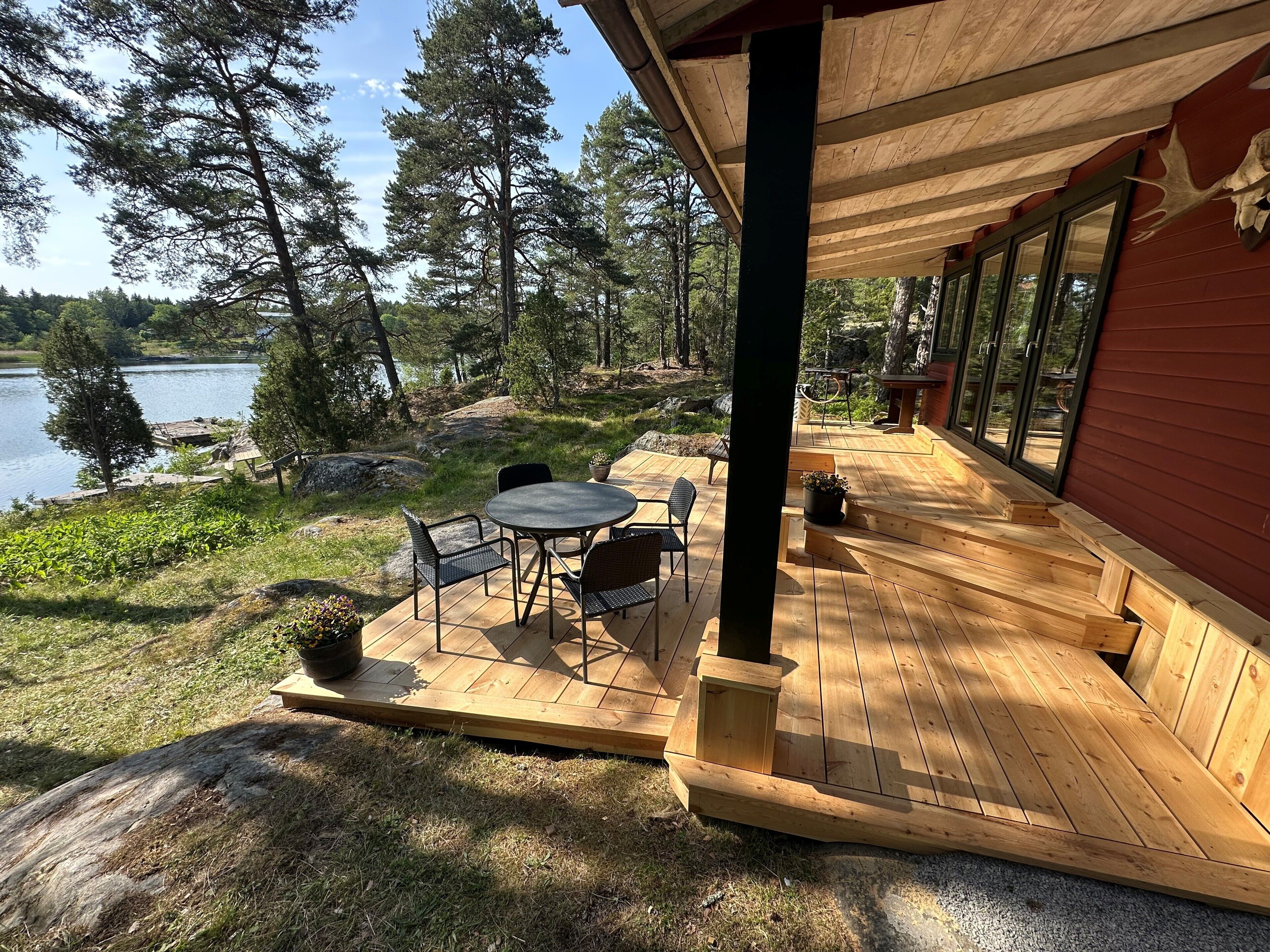 Stuga Classic - havsutsikt | Restaurang utomhus