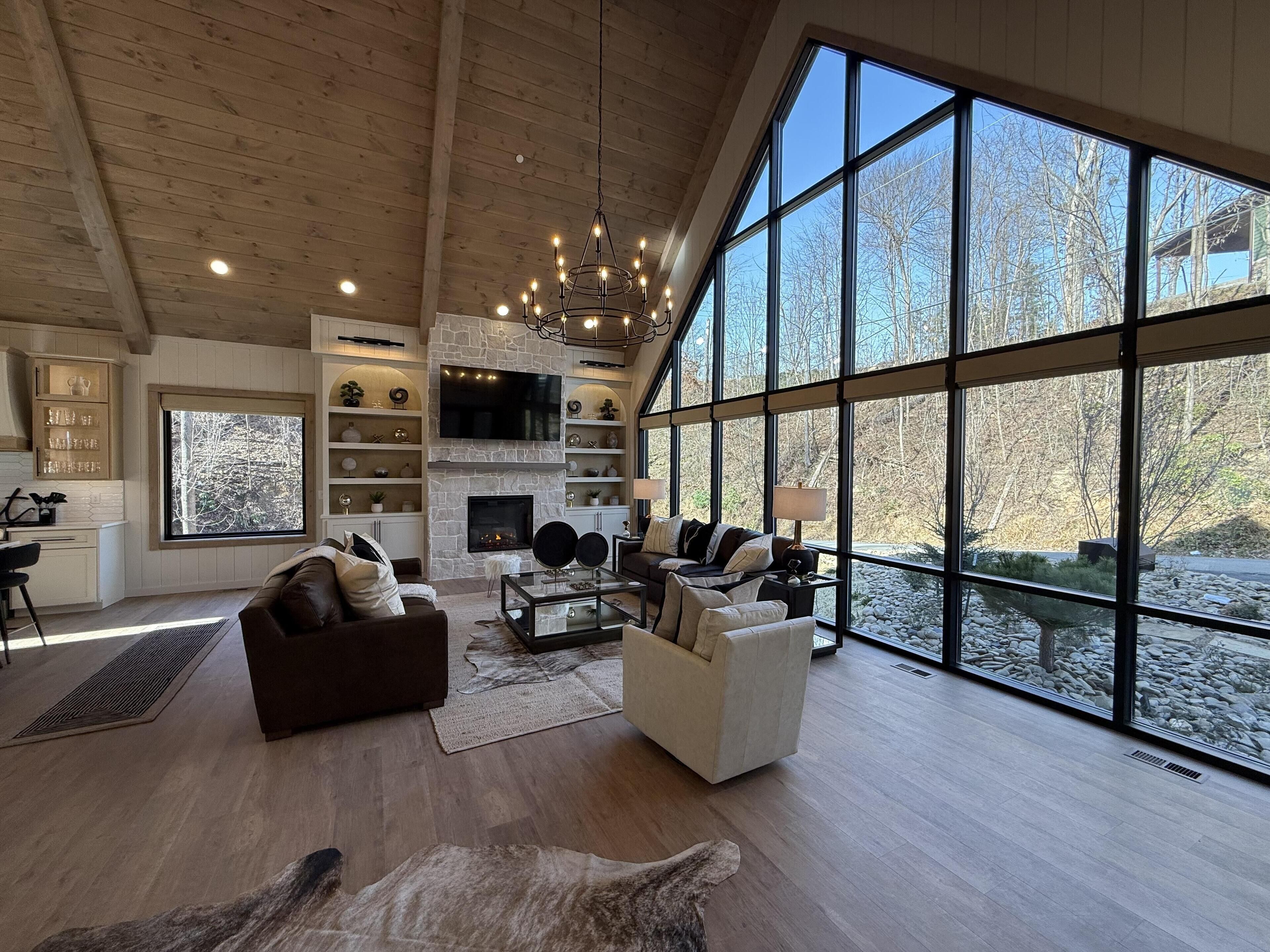 TV, lareira, videogames