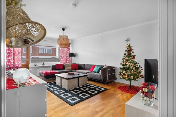 Superior Apartment, 3 Bedrooms, Balcony, City View | Living area | TV - Homelike 3BR Apt. in Centre of Rovaniemi (Rovaniemi)