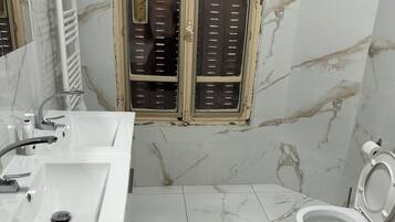 Shower, toilet paper