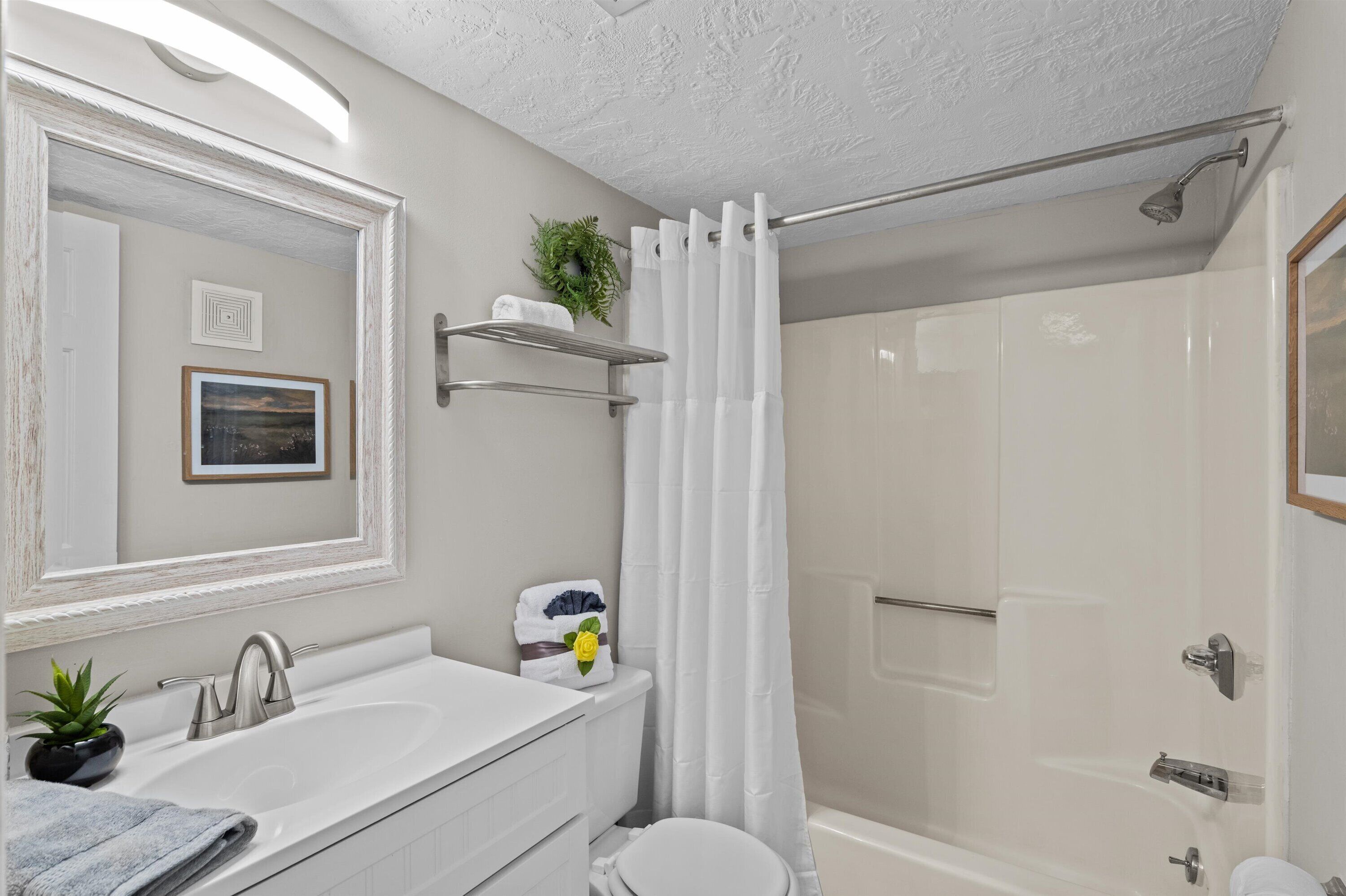 Hair dryer, towels
