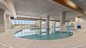 Indoor pool - Beachfront 3BR, Lazy River/Slide, New to Rentals! (Orange Beach)