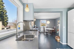 Fridge, oven, stovetop, dishwasher