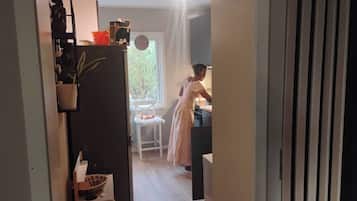 Casa, 2 quartos, sacada, vista para o jardim | Cozinha privada